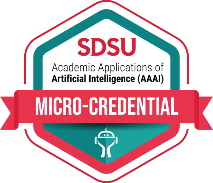 SDSU Academic Applications of AI Micro-Credential Badge