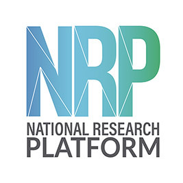 Logo for National Research Platform which are the letters NRP